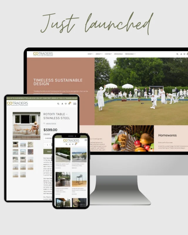 Check out this recent glow up for @icotraders. 

We've been working with Miranda and her lovely team for 8+ years, and it was time for a website refresh. The updated website reflects Ico Traders' gorgeous brand colours and showcases the amazing wire furniture that they're famous for. We re-organised the product pages to make it easier to purchase and updated the cart & checkout experience to make the whole purchasing process as seamless as possible.

The inclusion of reviews on the home page helps build trust and adding in some words from Miranda helps connect the audience to the designer behind the brand. Because when it comes to small business, people buy from people so it's important to try and make that personal connection. 

Take a look at your own website - is there anything in there that helps your clients or customers get to know you a little?